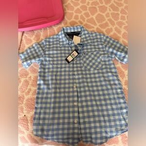 NWT Boy's/Teen Tommy Hilfiger Button Front Short Sleeve Casual Shirt L 16-18)